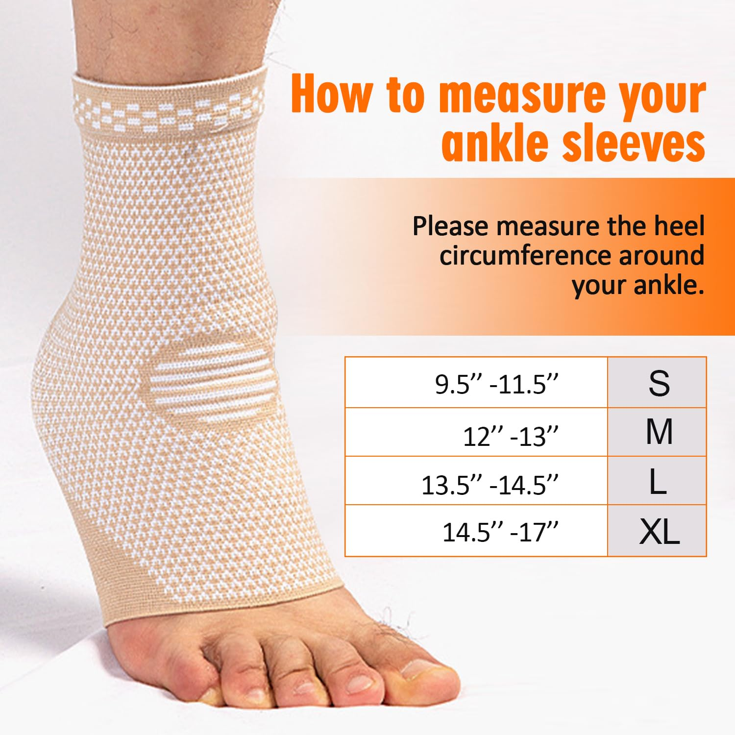 Plantar Fasciitis Socks,H HOME-MART 2 Pack Ankle Brace Socks Compression Sleeve | Injury Recovery, Joint Pain | Ankle Support |Achilles Tendon Support, Plantar Fasciitis Foot Sock with Arch Support image number 5