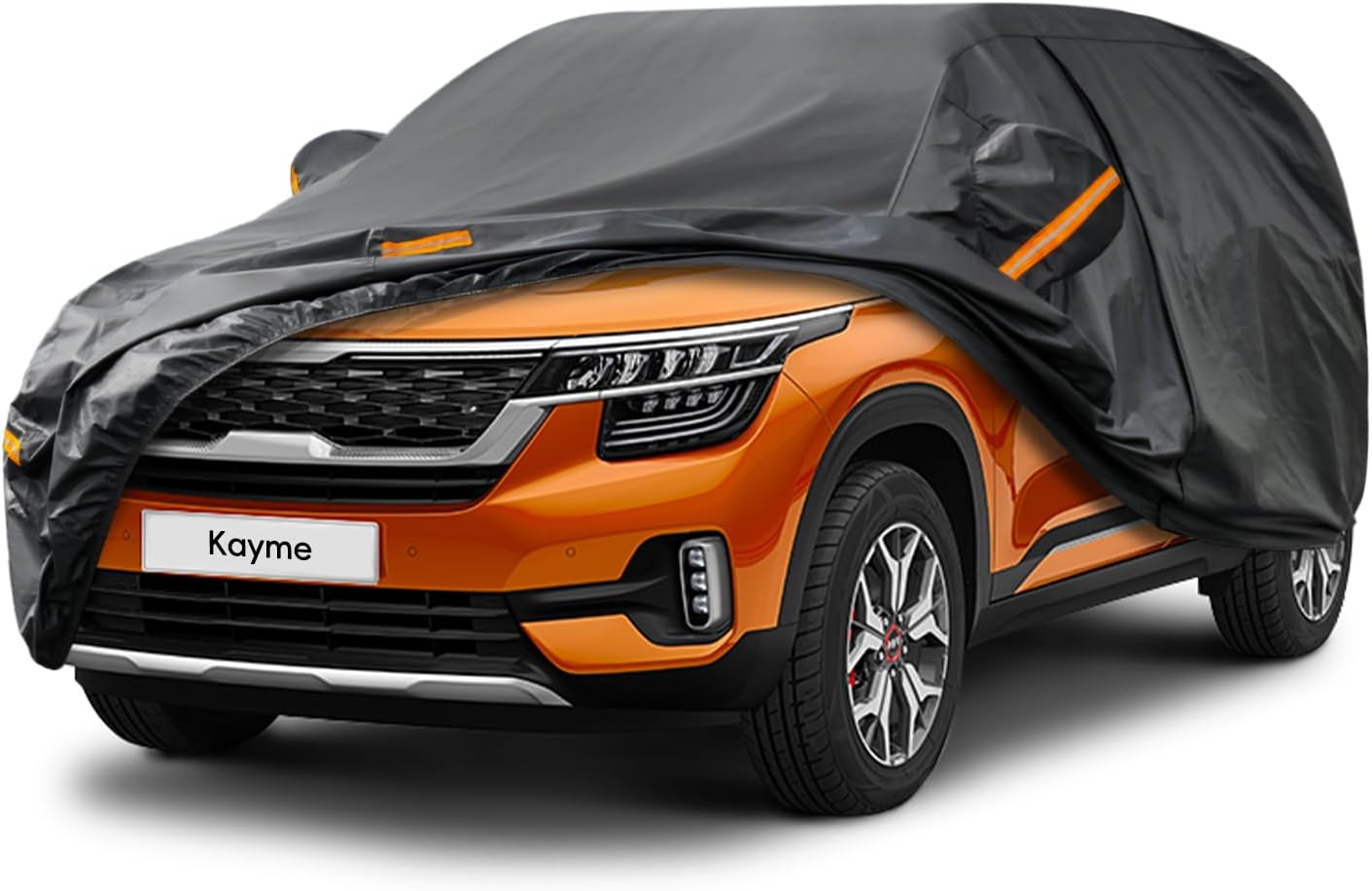 Kayme 6 Layers Station Wagon Car Cover Waterproof All Weather, Outdoor Full Cover with Zipper Door, Universal Fit for Volvo V60, BMW 3 Series Touring, Audi A4 Avant Allroad (178-190 Inch).