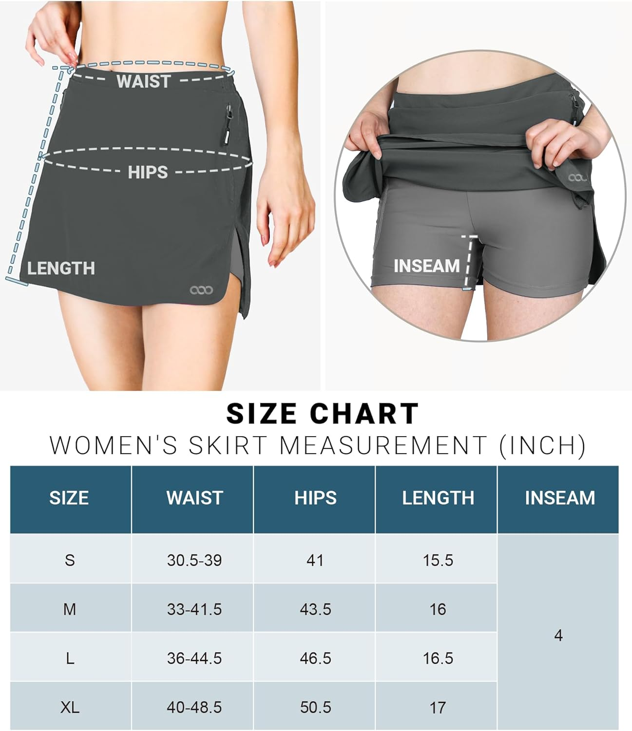 33,000Ft Women'S Tennis Skirts with Shorts Athletic Skorts Golf Skirt with Pockets Ladies Sports Skirt Active Skort Mini Skirt for Running Golf Workout Hockey image number 6