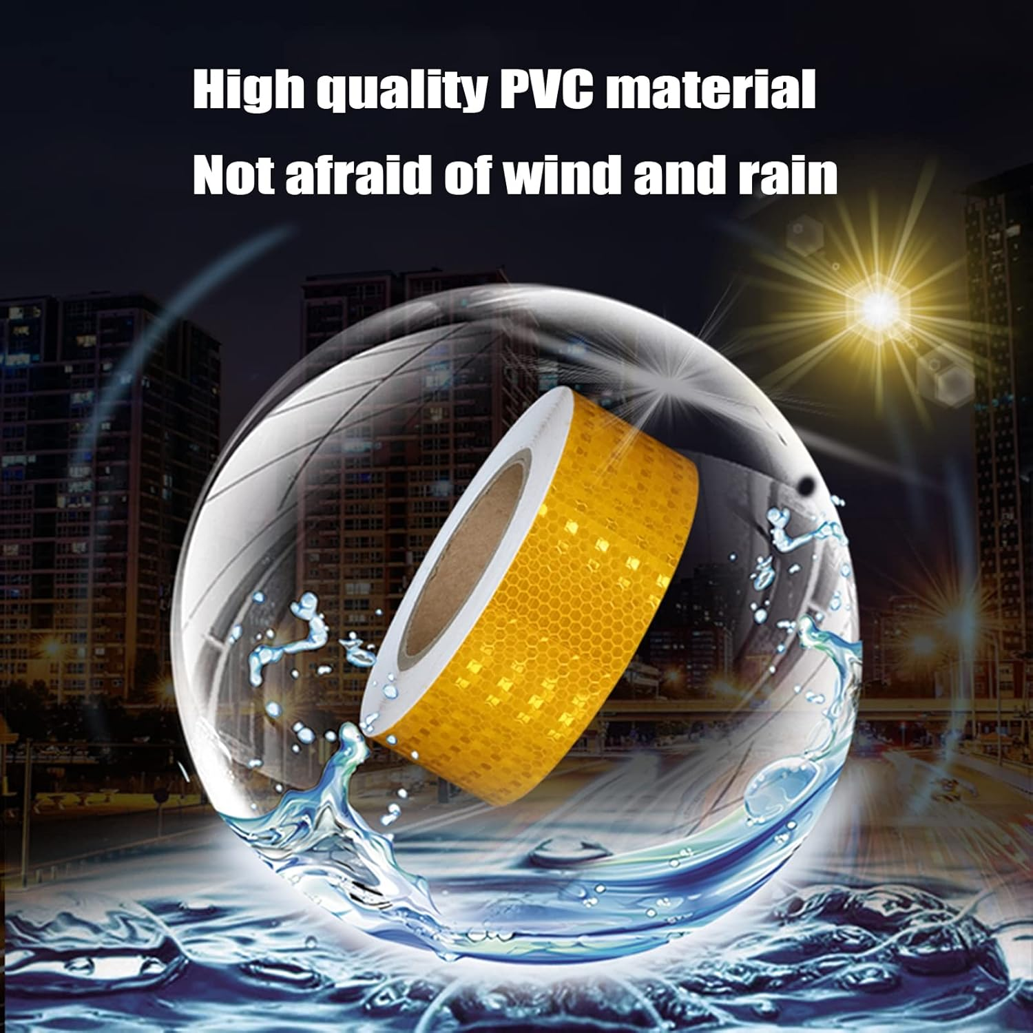 Reflective Tape Reflective Tape Warnig Tape Self-Adhesive High Intensity Reflective Sticker(Red) - Oranje image number 4