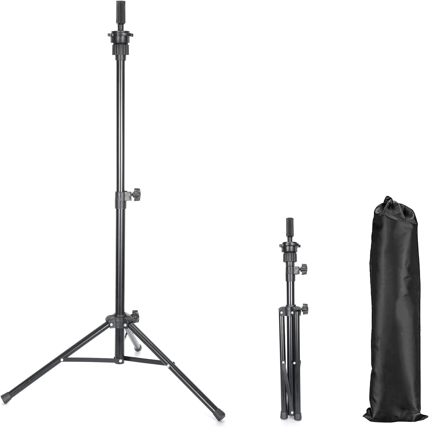 FLWAI Adjustable Wig Stand Mannequin Head Tripod 21-48Inch Reinforced Metal Mannequin Head Stand for Cosmetology Hairdressing Training image number 1