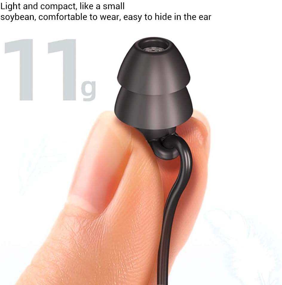 Generic Skin-Friendly Silicone in Ear Earphones Stereo Sleeping Earbuds Noise Cancelling Wired Headset for MP3 Phones, Hifi Sound Quality for Relaxation (Black) image number 3