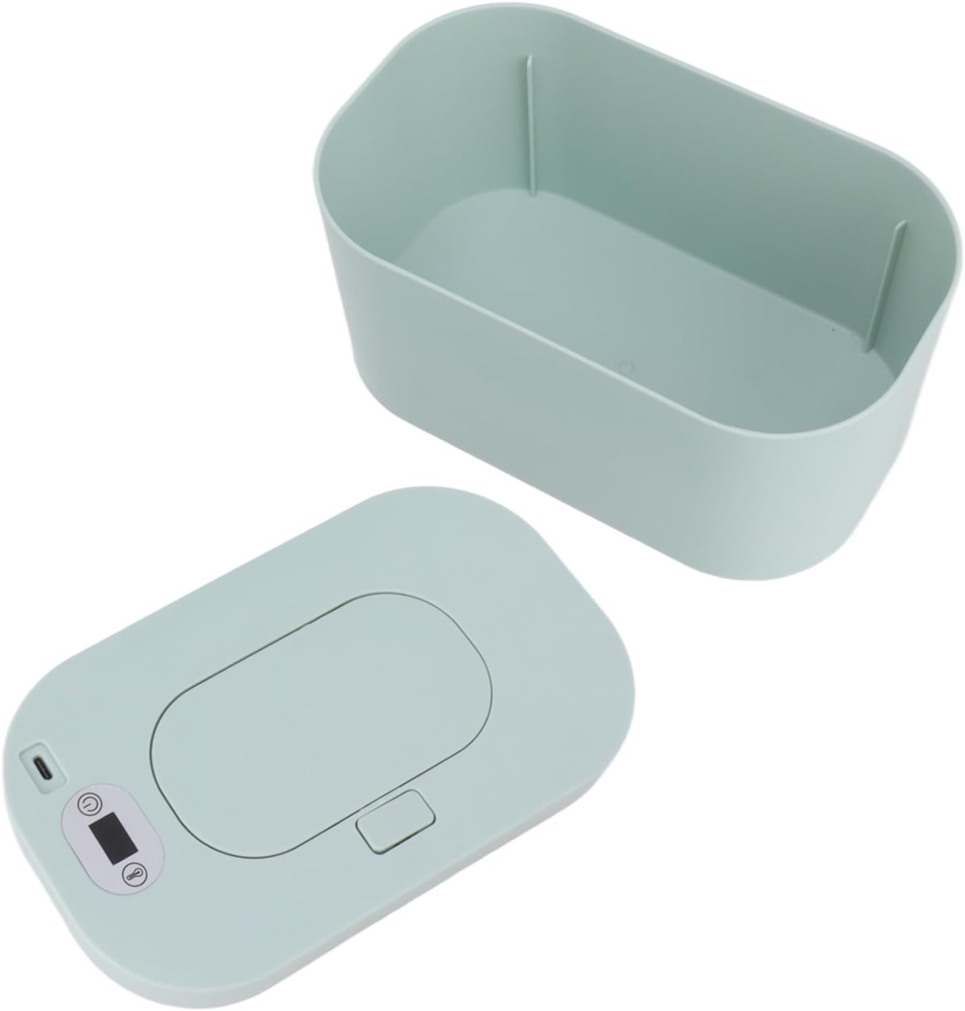 Baby Wipe Warmer, Portable USB Baby Wet Wipes Heater Dispenser Top Heating Plate Large Capacity Wipe Dispenser 5 Temperature Adjustment Diaper Wipe Warmer for Newborn Baby image number 6