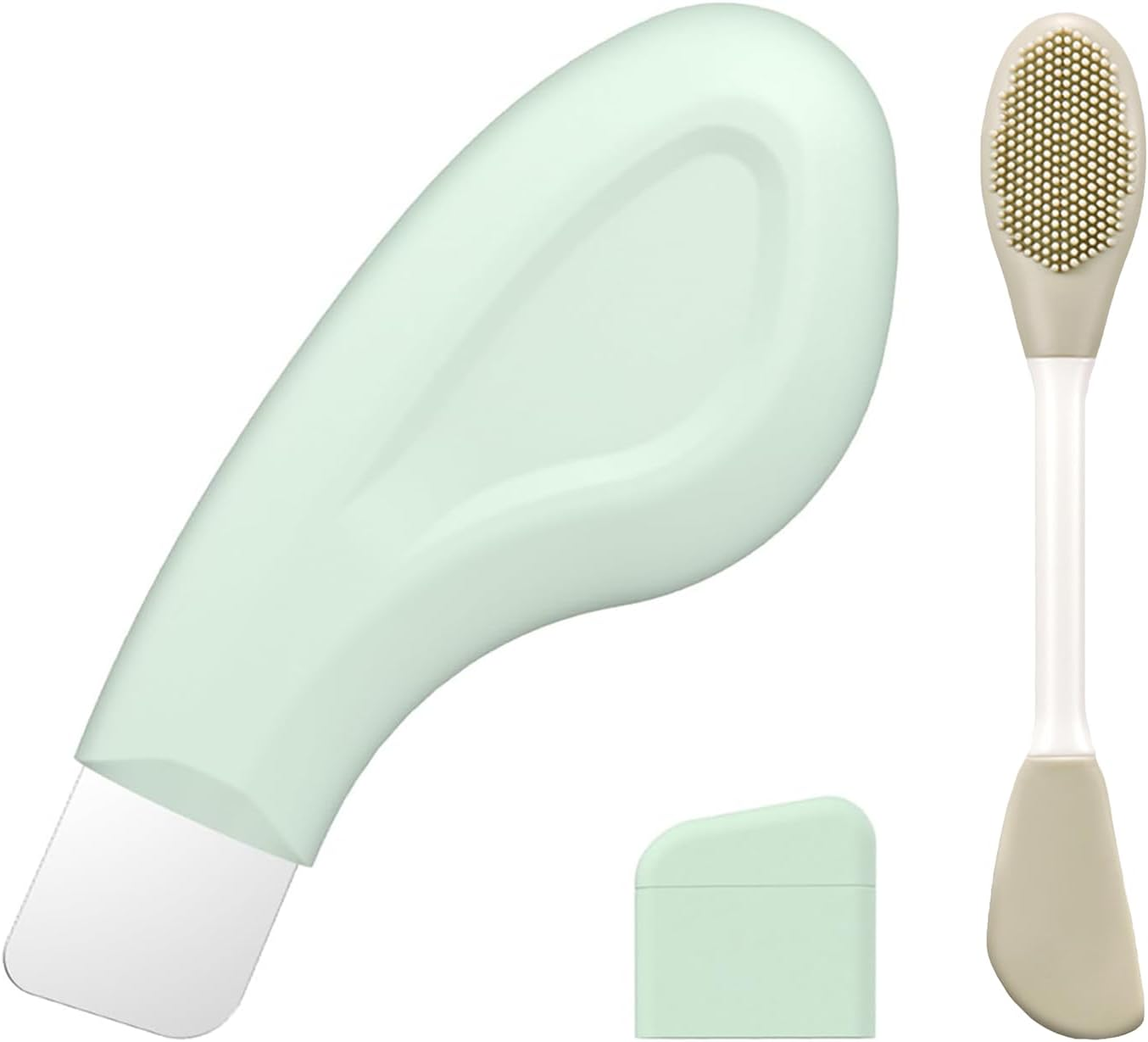 Weidllys Blackhead Remover Tool, Silicone Face Scraper for Deep Cleansing, Skin Scrubber Face Spatula, Nose Blackhead Remover, Skin Care Tool for Men and Women (Green) image number 4