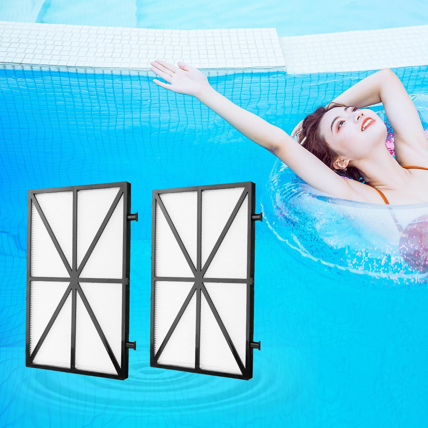 2Pcs Ultra Fine Cartridge Filter Panels, Pool Cleaner Filter Cartridge Pool Cleaner Replacement Parts Compatible with Dolphin M200/M400/M500 Nautilus CC plus Pool Cleaning Robots image number 1