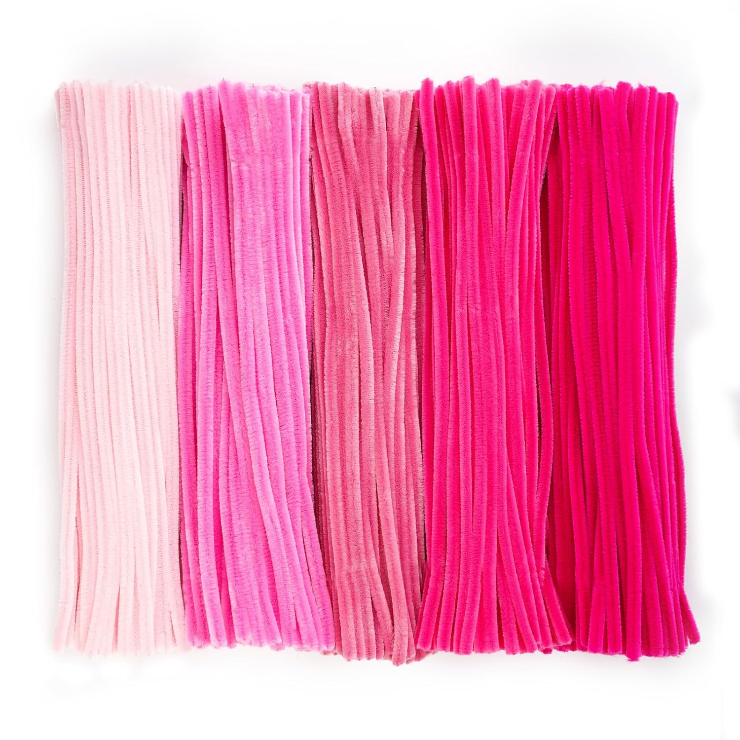 Caydo 500 Pieces Pink Pipe Cleaners, Chenille Stems, Pipe Cleaner Crafts for DIY Art and Craft Projects Creative Gift Party Decorations image number 1