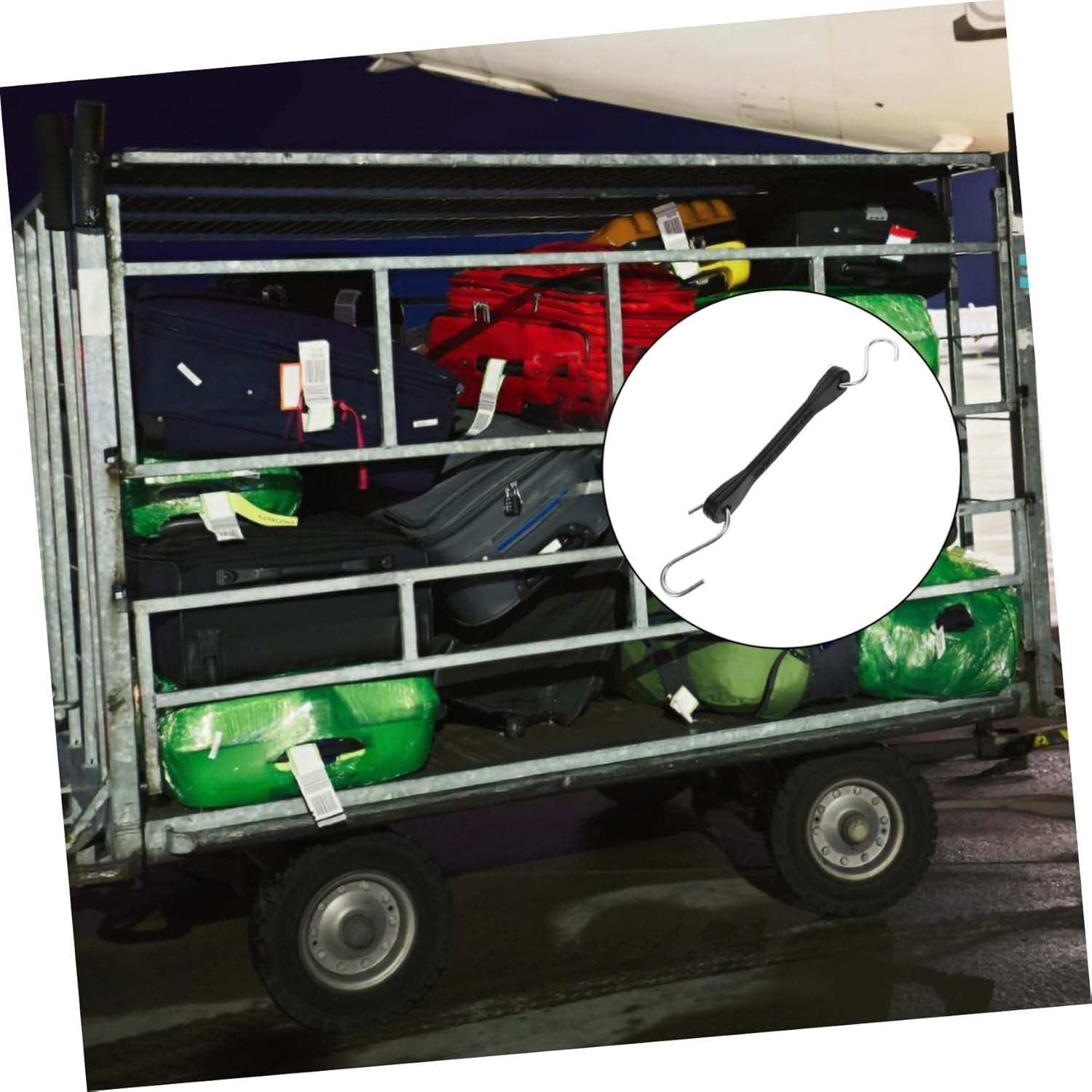 HOMOCONO 6Pcs Luggage Straps for Suitcases Heavy Duty Lashing Straps Adjustable Tension for Travel Outdoor Suitcase Belts image number 3