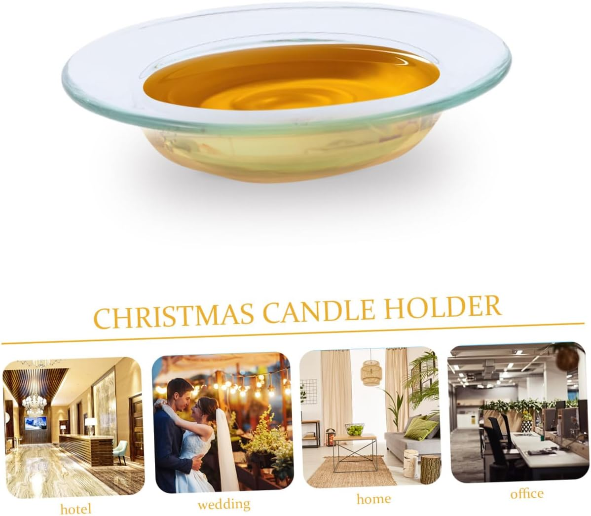 Wax Melting Warmer Liners and Aromatherapy Lamp Oil Warmer Dishes 120Mm Glass Plates Reusable for Home Fragrance 2Pcs Set image number 1