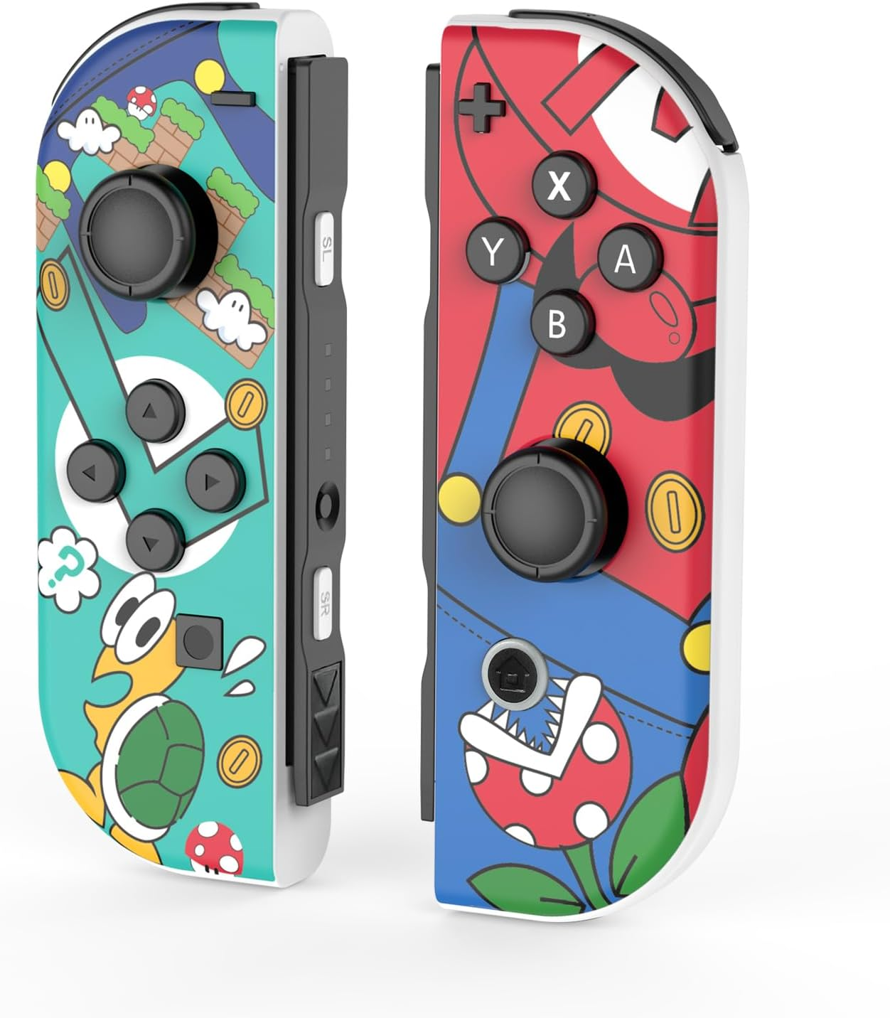 Wireless Controller Compatible with Switch/Lite/Oled, Joypad for Console, Wireless Replacement for Game Pad, Joystick Support Dual Vibration/6 Axis Motion/One-Key Wake-Up, Red Green image number 5