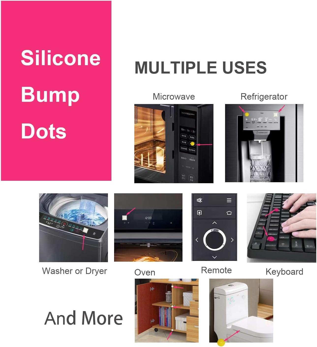 100Pcs Bump Dots for Blind People Low Vision, Braille Bump Dots Stickers for Visually Impaired Low Vision Elderly, Braille Stickers/Low Vision Blind Aids Gadgets image number 5