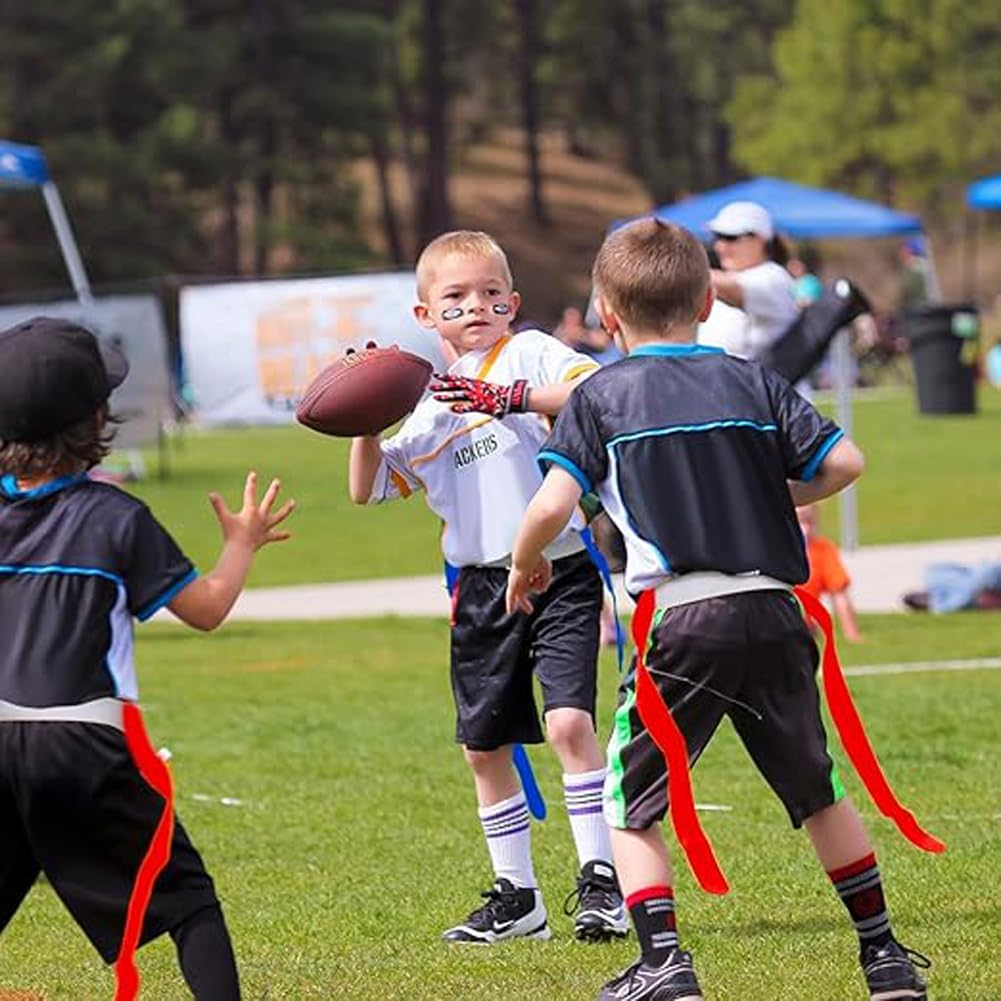 5Pcs Rugby Training Accessory,Flag Football Kit with Yellow Flags and Belts for Football Games image number 5