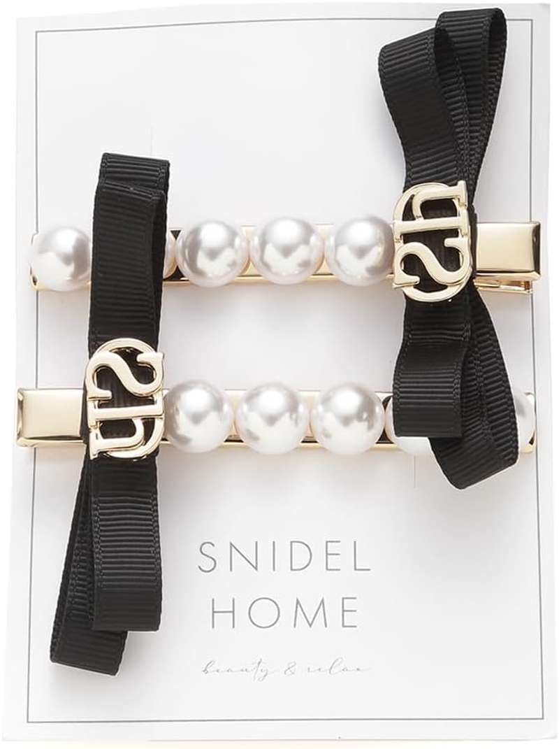 SNIDEL SHGG261248 Women'S Pearl Ribbon Pin, Black, F image number 5