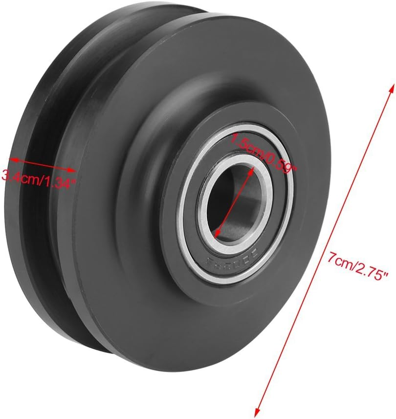 2Pcs Sliding Barn Door Wheel Closet Hardware Door Roller Cabinet Window Pulley Sliding Door Track Home Use image number 2