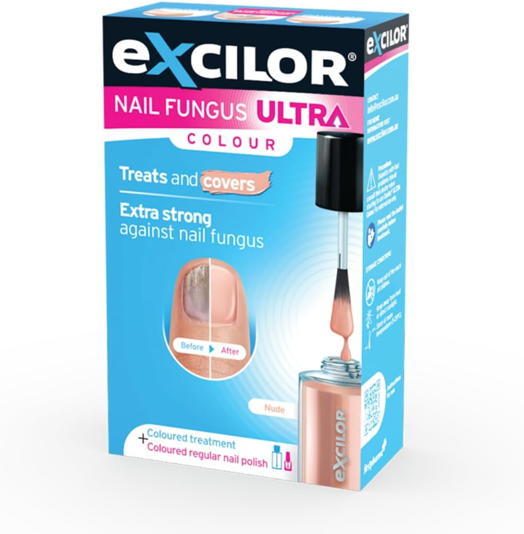Excilor Ultra Colour - Nude 30Ml. Coloured Nail Fungus Treatment for Infected Nails + a Matching Regular Nail Polish to Match-Up Your Healthy Nails in the Same Colour - Red image number 3