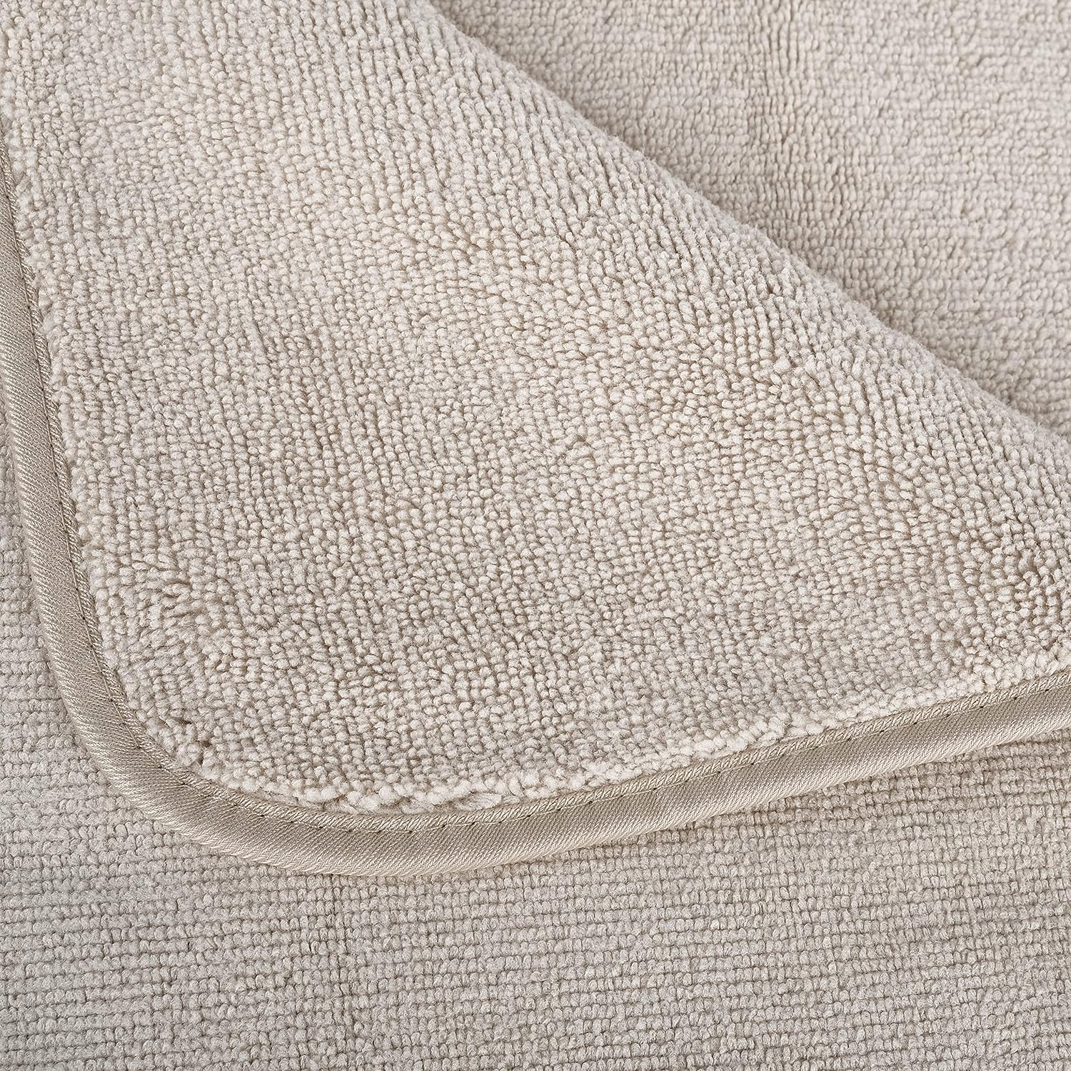 POLYTE Quick Dry Lint Free Microfiber Bath Sheet, 35 X 70 In, Pack of 2 (Beige) image number 5