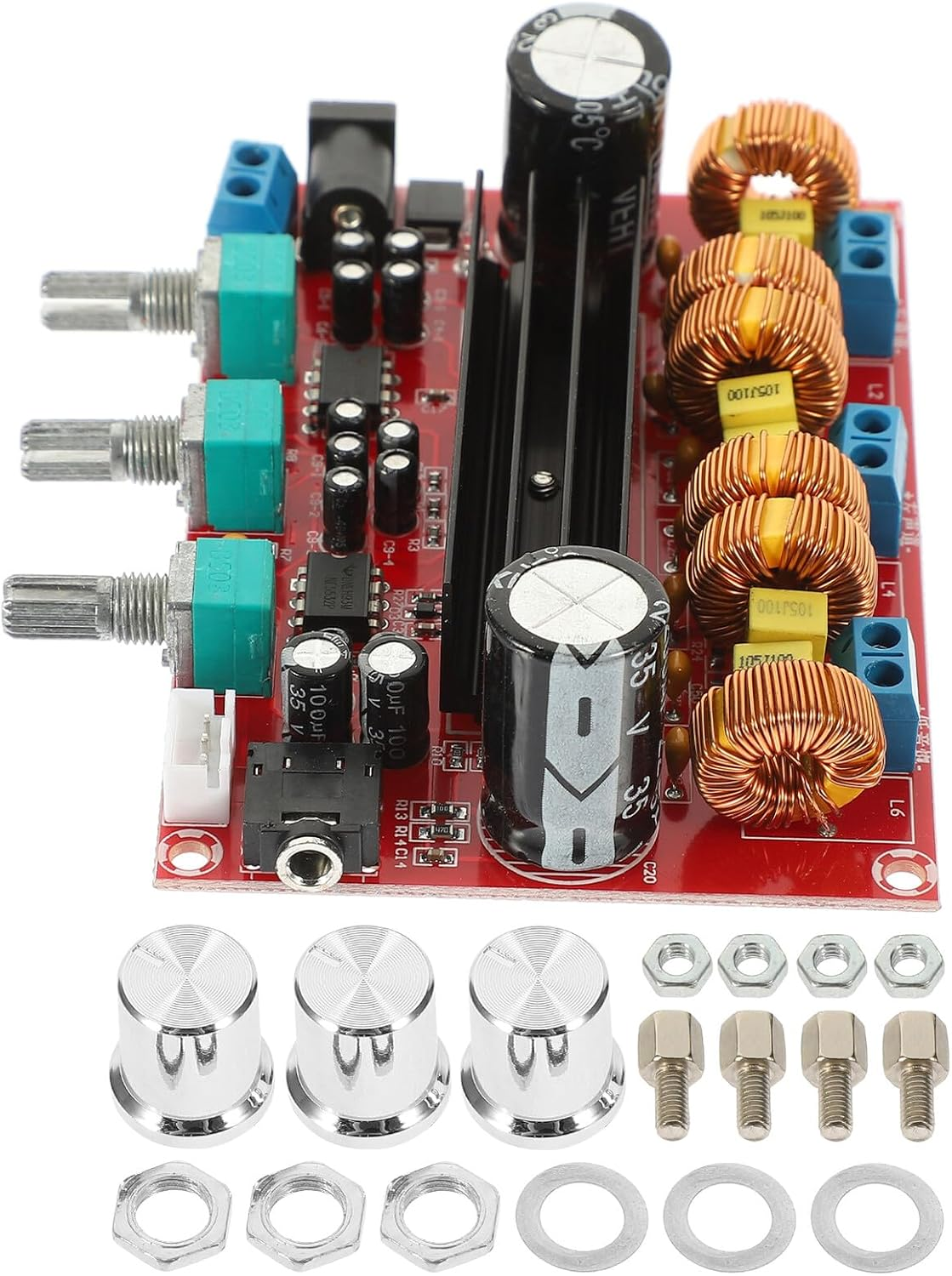 LRXIYODE Channel Digital Amplifier Board for Home Theater Wide Voltage Power Amp with Highs and Deep Bass Reliable Sound Quality for Stereo Audio Systems image number 1
