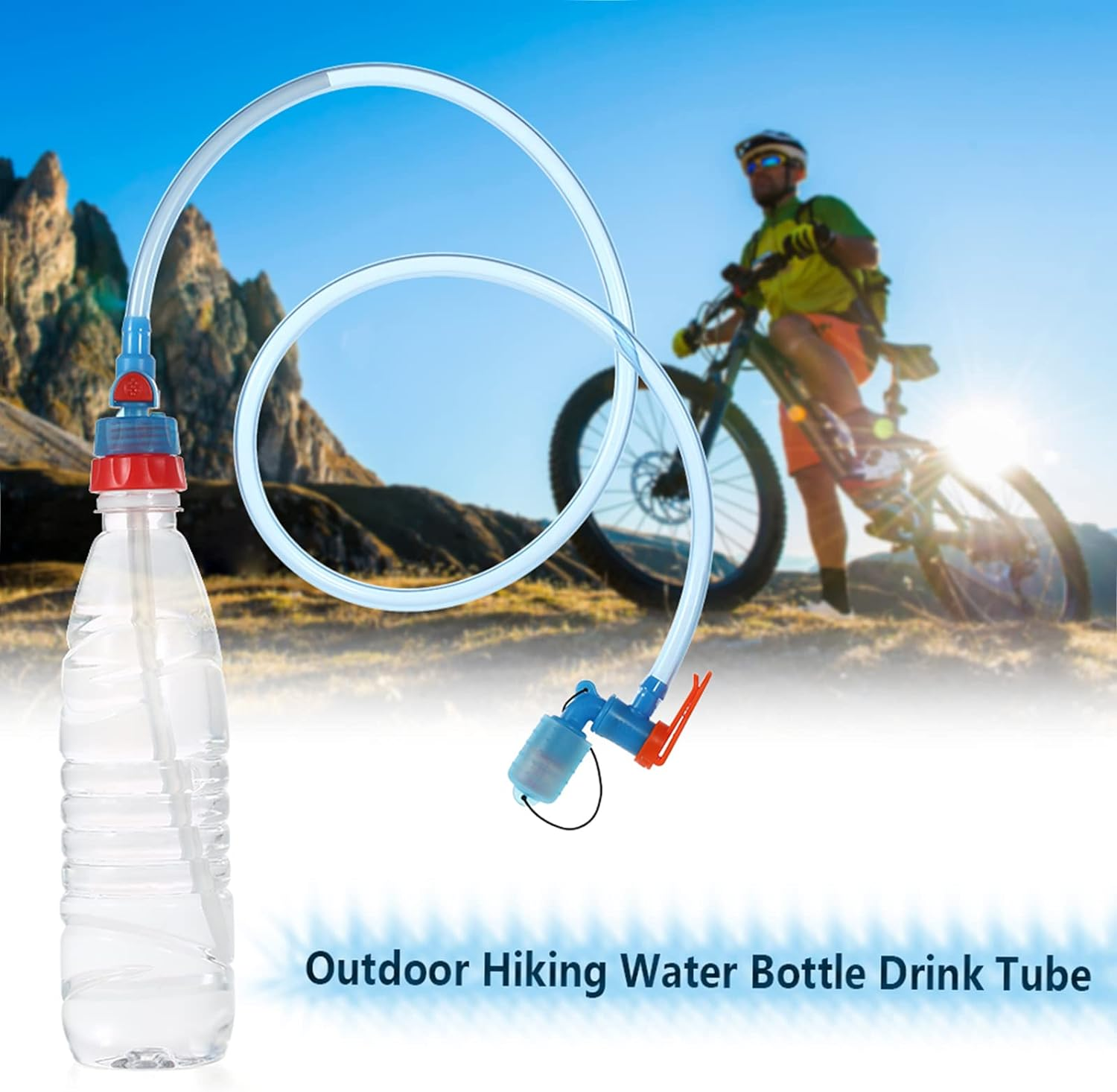 Lixada Water Bottle Drink Tube Hose Hydration Bladder Reservoir Pack Backpack System Hose Kit image number 5