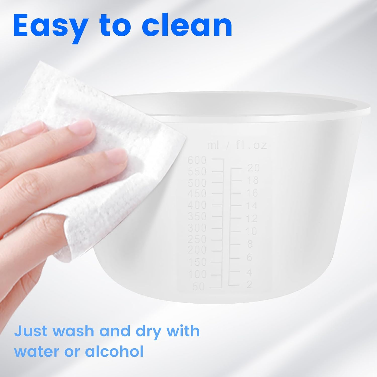 21 Pcs Silicone Measuring Cups for Epoxy Resin, Reusable Silicone Mixing Measuring Cups for Molds Jewelry Making Easy to Clean image number 1