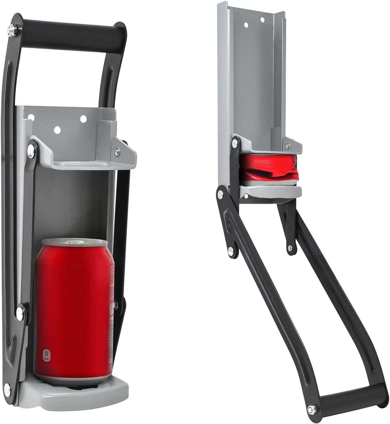 Joeji'S Kitchen Heavy Duty Drink Can Crusher Stainless Steel Can Crusher for Beer Cans Soda Cans Plastic Bottles Wall-Mounted Beer Can Crusher - Grey image number 6