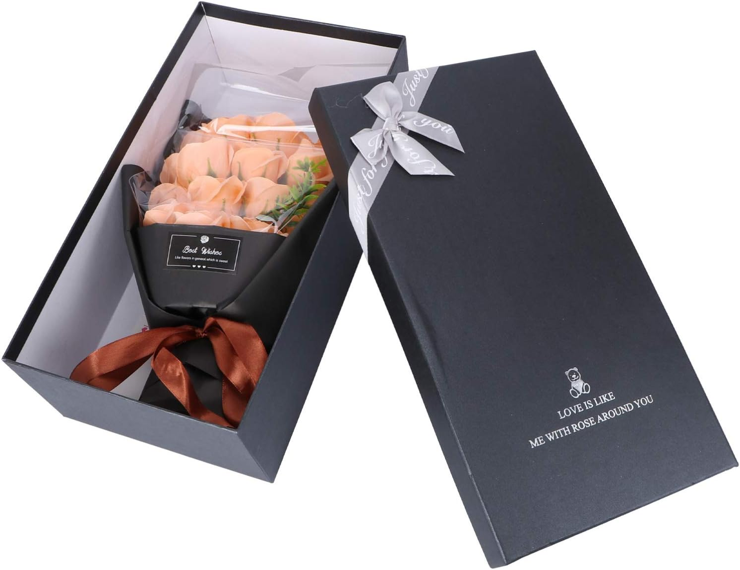 Cabilock Soap Rose Bouquet Decorative Soap Flower for Woman Birthday Mothers Day Bouquet image number 1