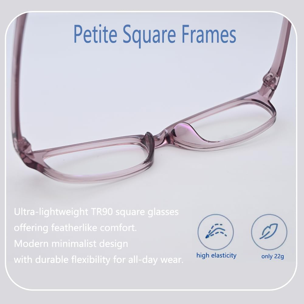 Onrtry Fake Clear Glasses Non  Eyeglasses Rectangular Frame Eyewear - A1 Bright Black image number 5