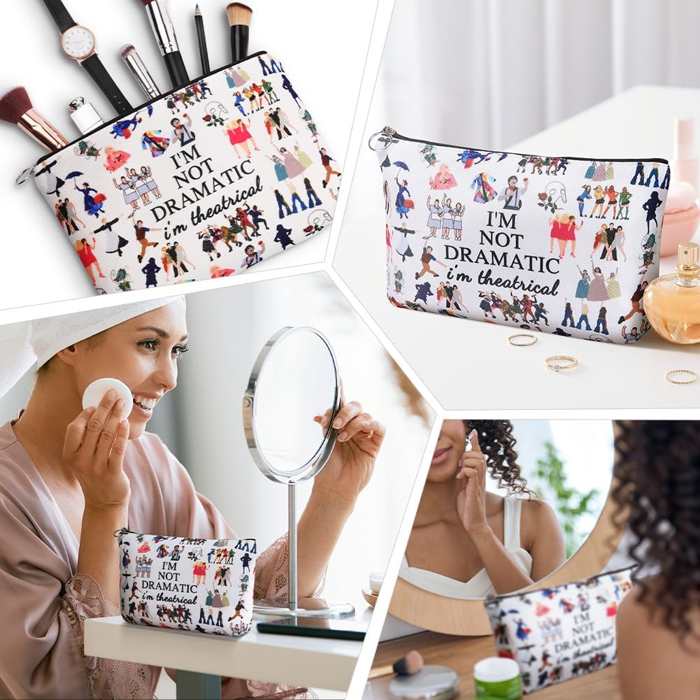 AYBUY Makeup Bag, Music Themed Personalised Cosmetic Bag, Music Lover Storage Bag, Zip Music Cosmetic Bag for Music Festivals, Travel, Inspired Gifts for Mom, Sister, Singer, Fans (C) image number 4