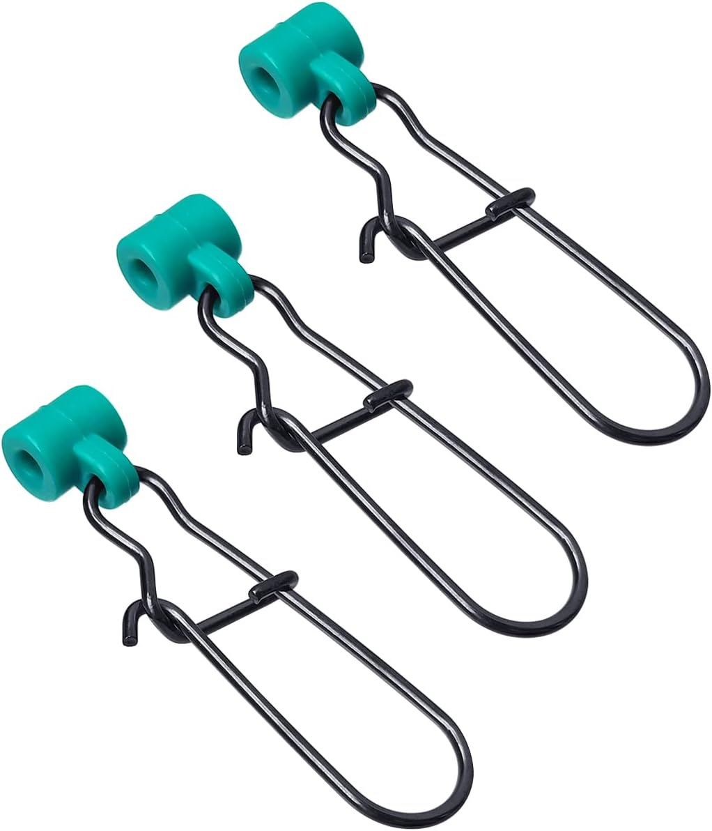 40Pcs Stainless Steel Fishing Line Sinker Slides Catfishing Rig with Duo Lock Snaps Heavy Duty Sinker Slider Swivel Snap Kit for Fishing Tackle - Yellow image number 3