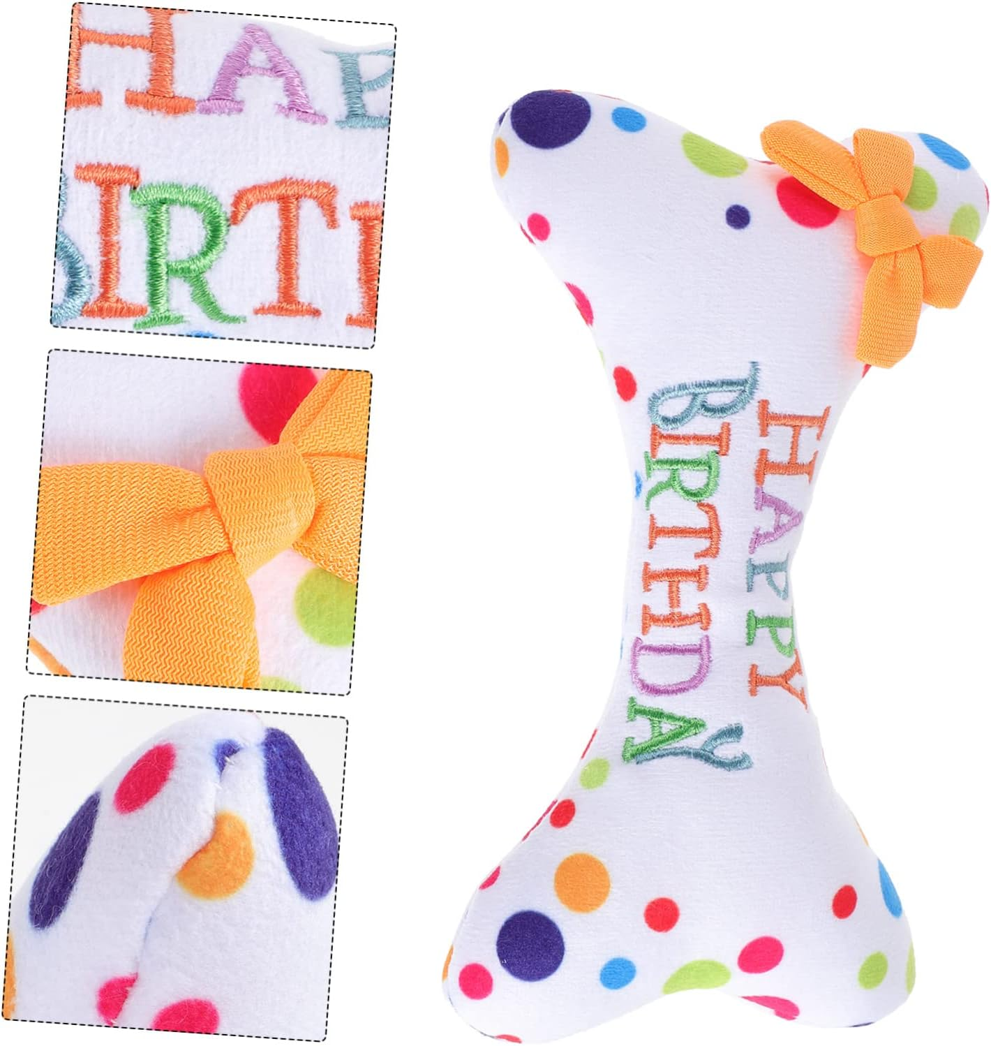 Hohopeti Dog Birthday Plush Toy Cute Party Supplies Squeaky Dog Toy for Chewing and Fun Present image number 5