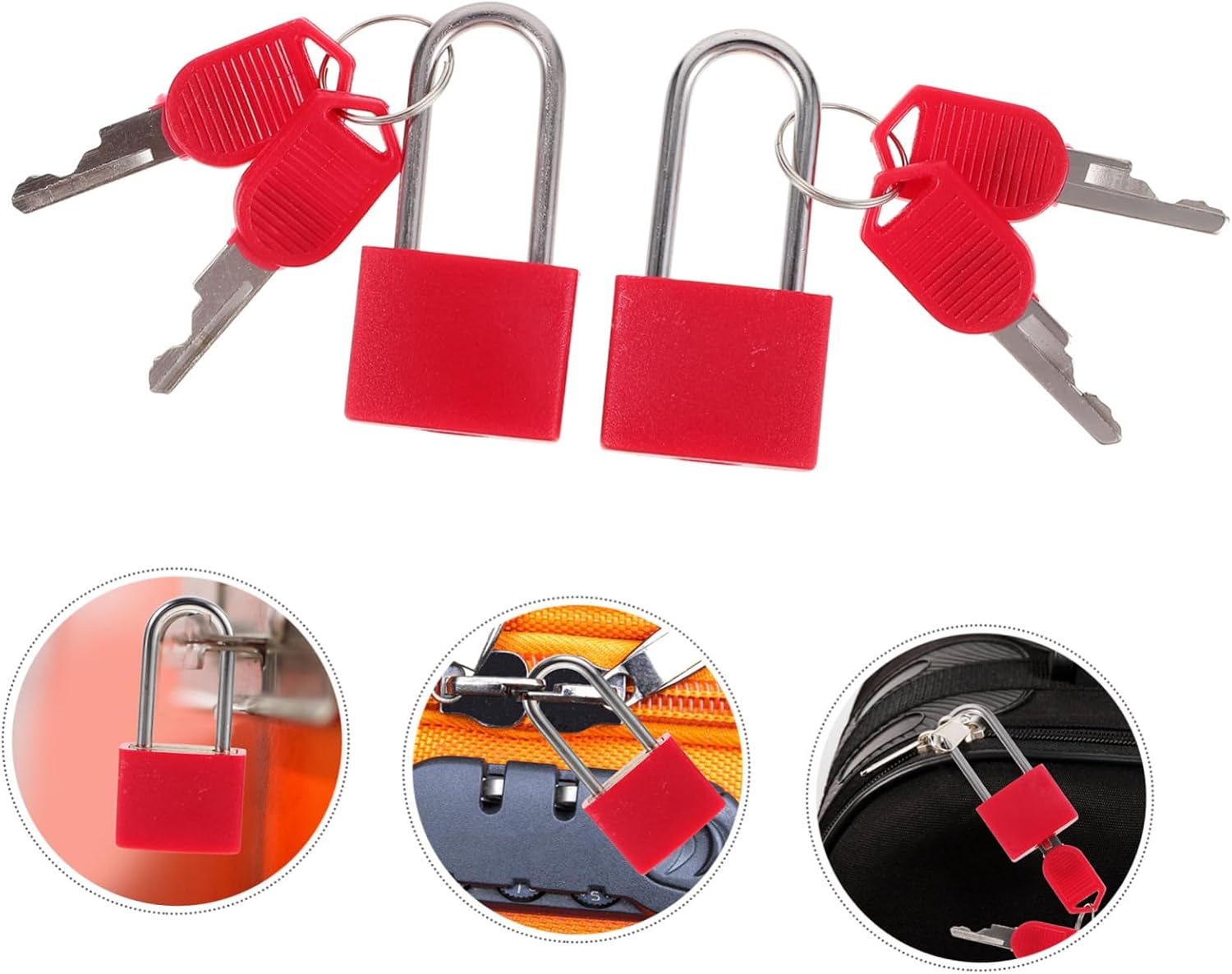 Veemoon 2Sets Mini Locks Keys Small Padlocks Locks for Diary Box Luggage Safety image number 1
