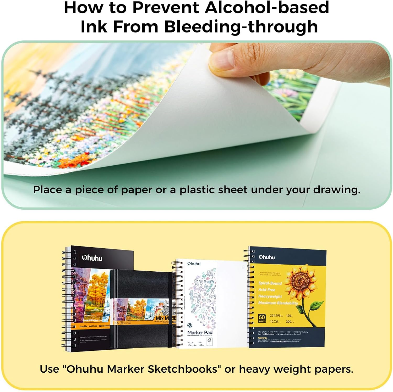 Ohuhu Markers Brush Tip: 48 Colours Double Tipped Art Marker Set for Kids Artists Adults Colouring Drawing Sketch Architectural Design - Brush Chisel Dual Tip Art Supplies with Marker Storage Box