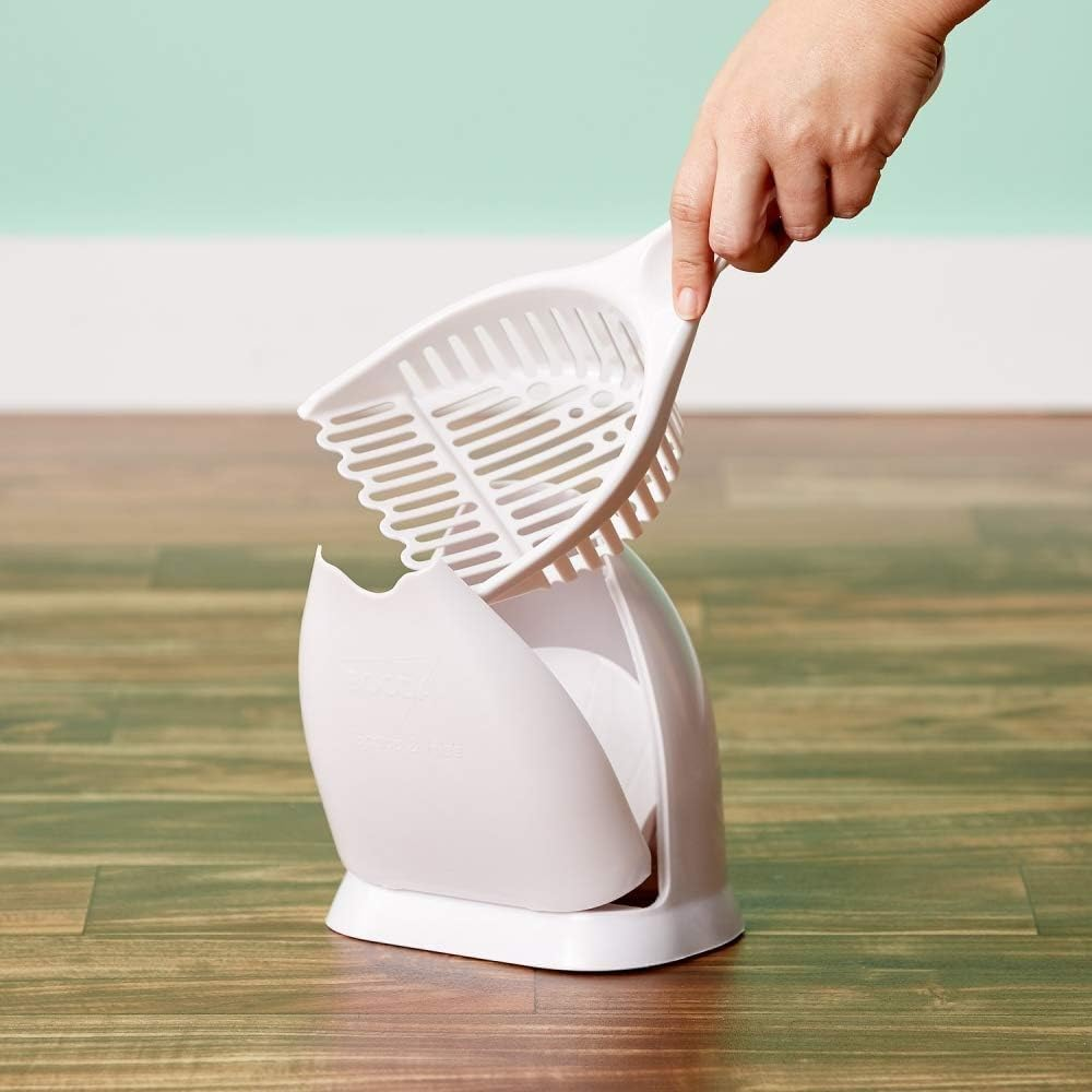 Petmate Scoop N' Hide Cat Litter Scoop with Discreet Litter Scoop Holder, White image number 2