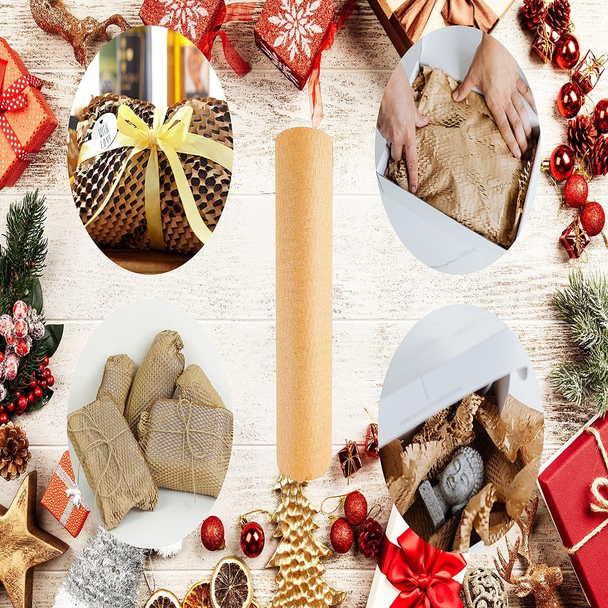 Honeycomb Cushioning Paper 40Cm*30M Packaging Paper Eco-Friendly Honeycomb Alternative to Bubble Wrap for Packing & Moving image number 3