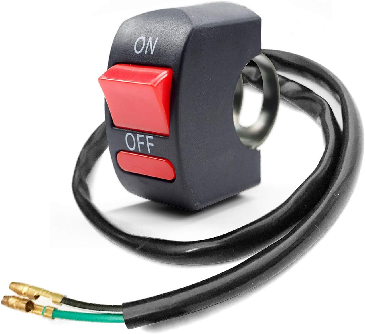 Motorcycle Light Handlebar Switch with on off Button Push Button Bicycle Motorcycle Tuning Part Toggle Switch for U5 U7 U2 LED Headlight Scooter Electrombile image number 1