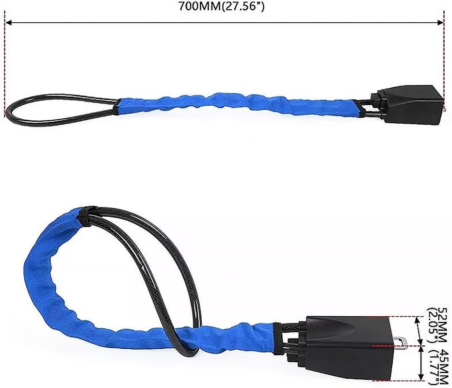 AIMALL Universal Car Steering Wheel Lock, Brightly Coloured Waterproof Cover with Seat Belt Buckle and Steel Cable Rope, Anti-Theft Handle Lock