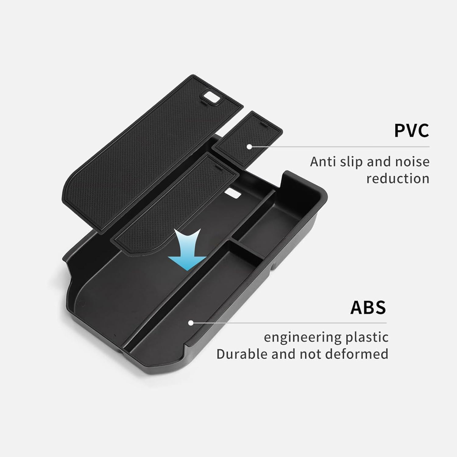 MAEZOE Centre Console Armrest Organizer for 2025 Toyota Land Cruiser Prado 250 Series, Custom Fit Storage Tray for Driving & Road Trips, Anti-Slip, Easy Install, Durable Interior Accessory image number 5