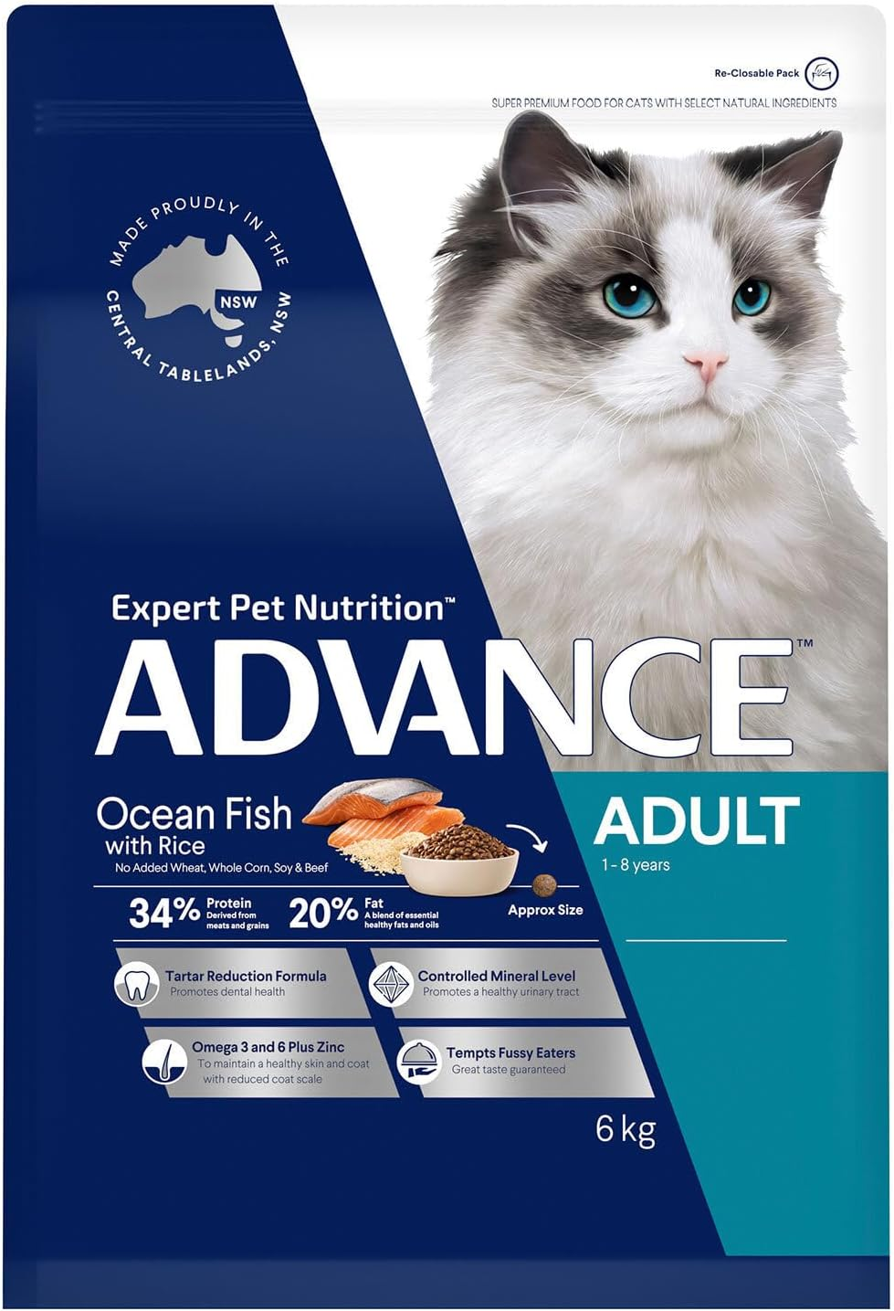 ADVANCE CAT ADULT TOT WELL O/FISH 6KG (374915)