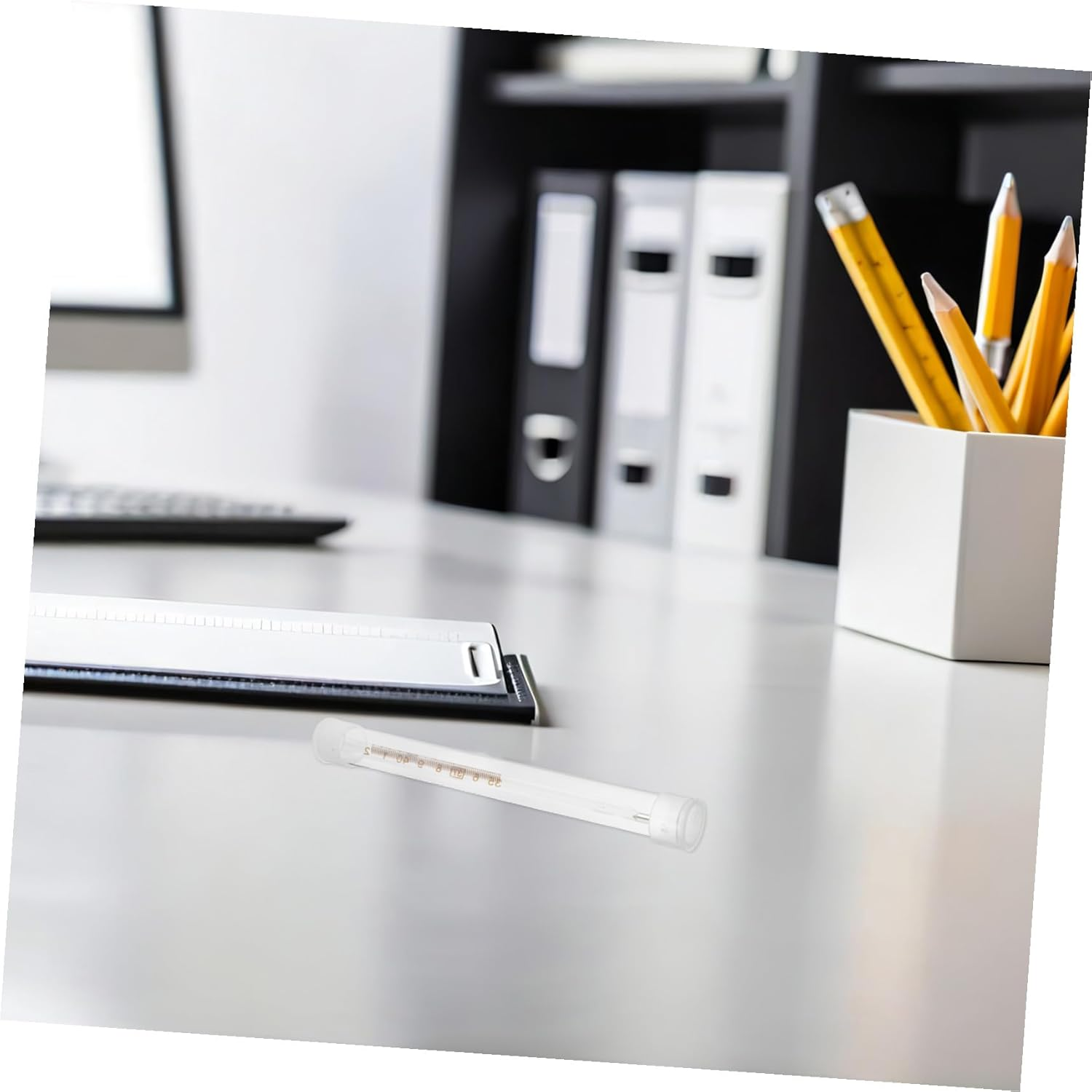 KOMBIUDA 10Pcs Transparent Plastic Thermometer Travel Case Portable Needle Storage Tubes for Home Office Outdoor Use Splash-Resistant Compact Organizer for Safe Thermometer Protection image number 6