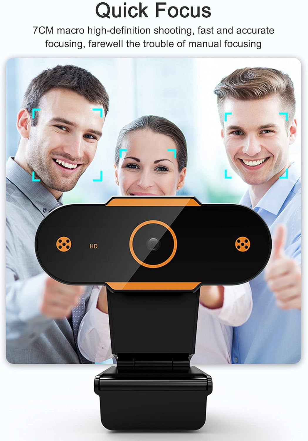 420P, 720P, 1080P, 2K Webcam Camera with Built-In and External Microphone for Gaming, Conferencing On, Windows, PC, Laptop image number 1