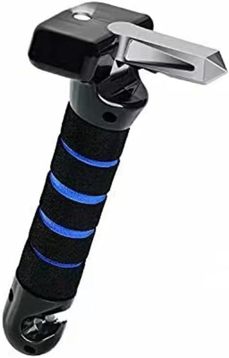 3 in 1 Car Assist Handle for Elderly, Portable Vehicle Support Handle, Auto Cane Grab Bar with Seatbelt Cutter, Window Breaker for Car, Gifts for the Elderly (Blue) image number 1