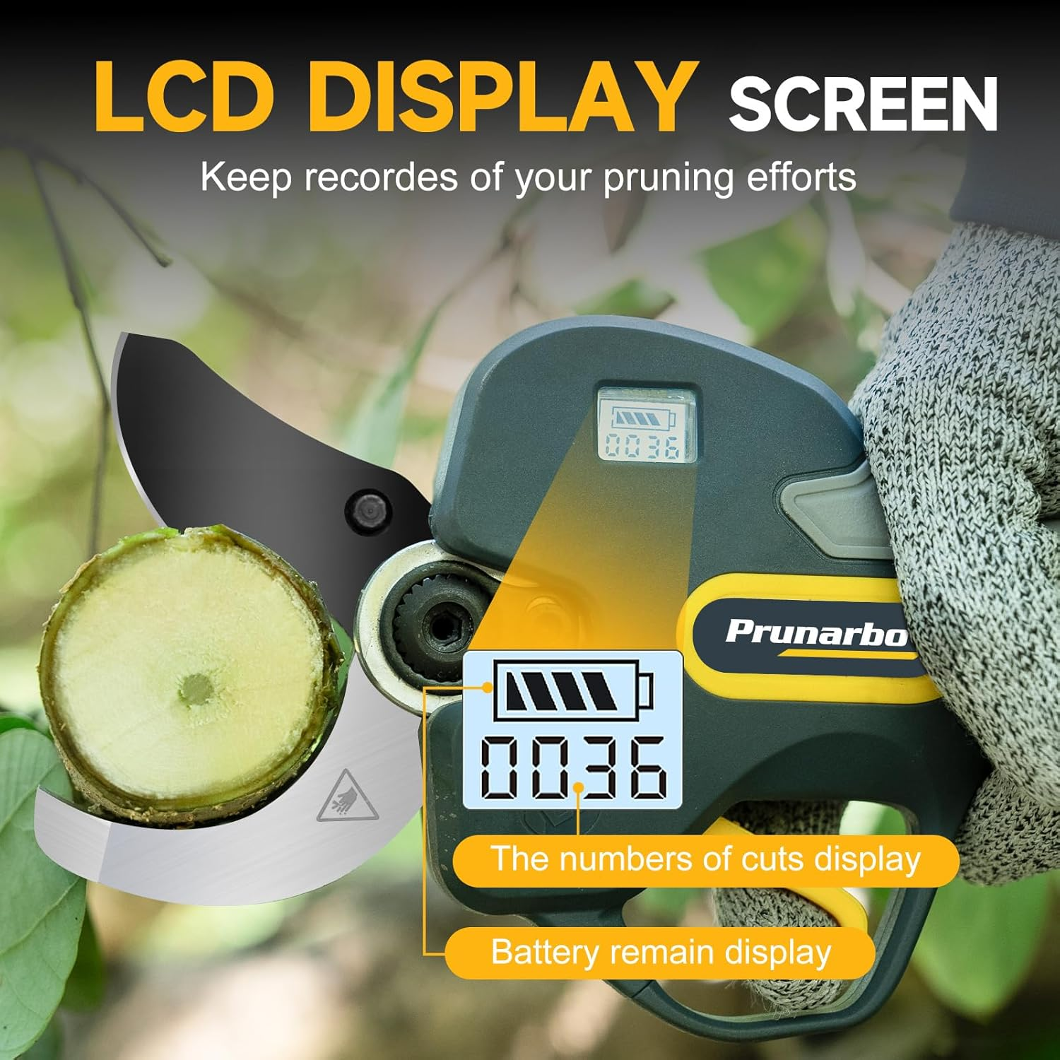 Professional Electric Pruning Shears Brushless Cordless, Compatible with Makita Batteries 50Mm(2 Inch) Electric Pruner for Gardening Heavy Duty 8000Mah Battery Secateurs for Tree Trimming image number 2