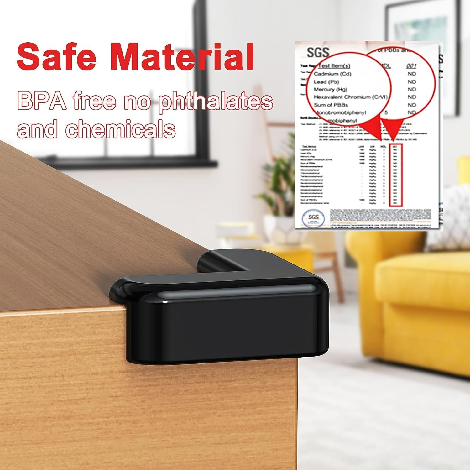 E-PRONSE Corner Protector for Baby Black, 12PCS Large Silicone Baby Corner Protector Guards, Table Corner Protectors for Baby Furniture, Baby Proof Corners and Edges with Strong Adhesion image number 3