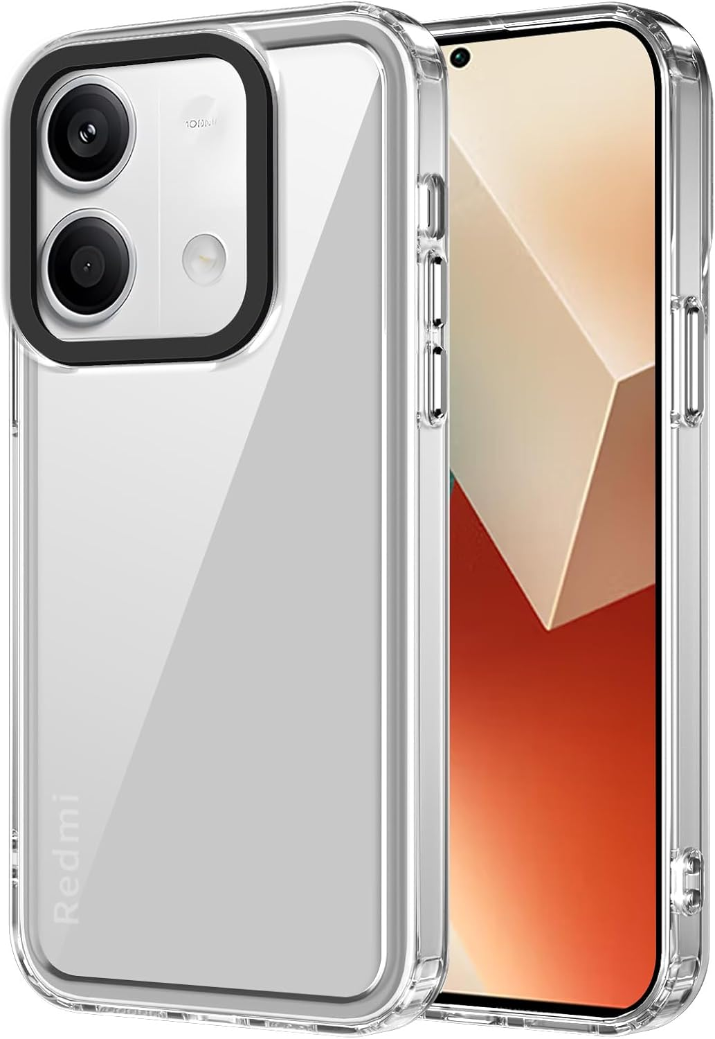 GOKEN Case for Motorola Moto G86 Power, Transparent Mobile Phone Case with Soft TPU Silicone Edge and Hard Back, Shockproof Protective Silicone Case Cover - Purple Edge