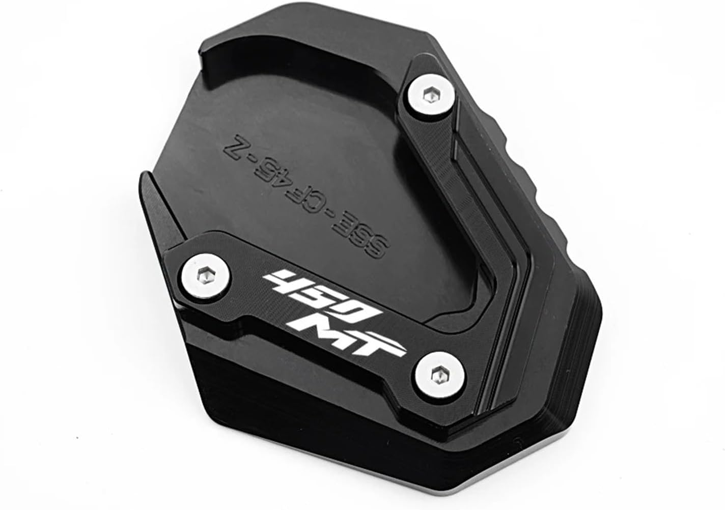 MKDRSRU Fit for CFMOTO 450MT CF 450 MT MT450 2024 2025 CNC Aluminum Motorcycle Kickstand Side Stand Extension Pad Enlarger Support Plate(450Mt-Grey)