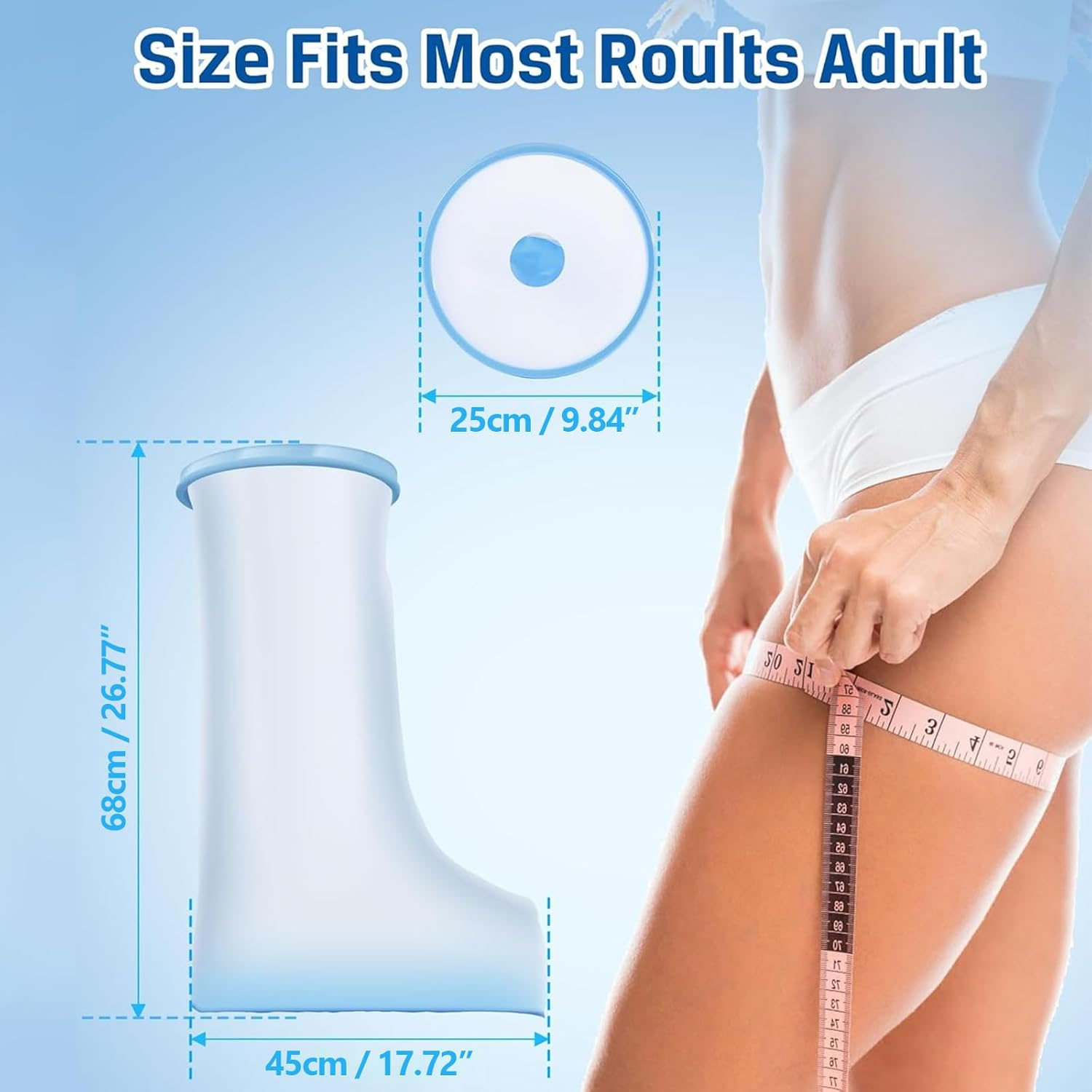 100% Waterproof Leg Cast Cover for Showering, Reusable Extra Large Leg Cast Protector, Cast Covers for Shower Leg, Cast Bag for Shower, Cast Cover for Showering Foot，With Non-Slip Bottom image number 6