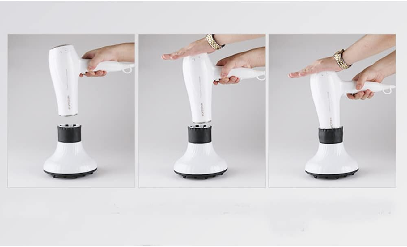 QIRUIRED Universal Hair Diffuser Hair Dryers with Nozzle for 1.49 in to 2.36 Inch Hair Drying Adjustable Professional Salon Tool for Curly and Natural Wavy Hair Styling (White) - Black image number 1