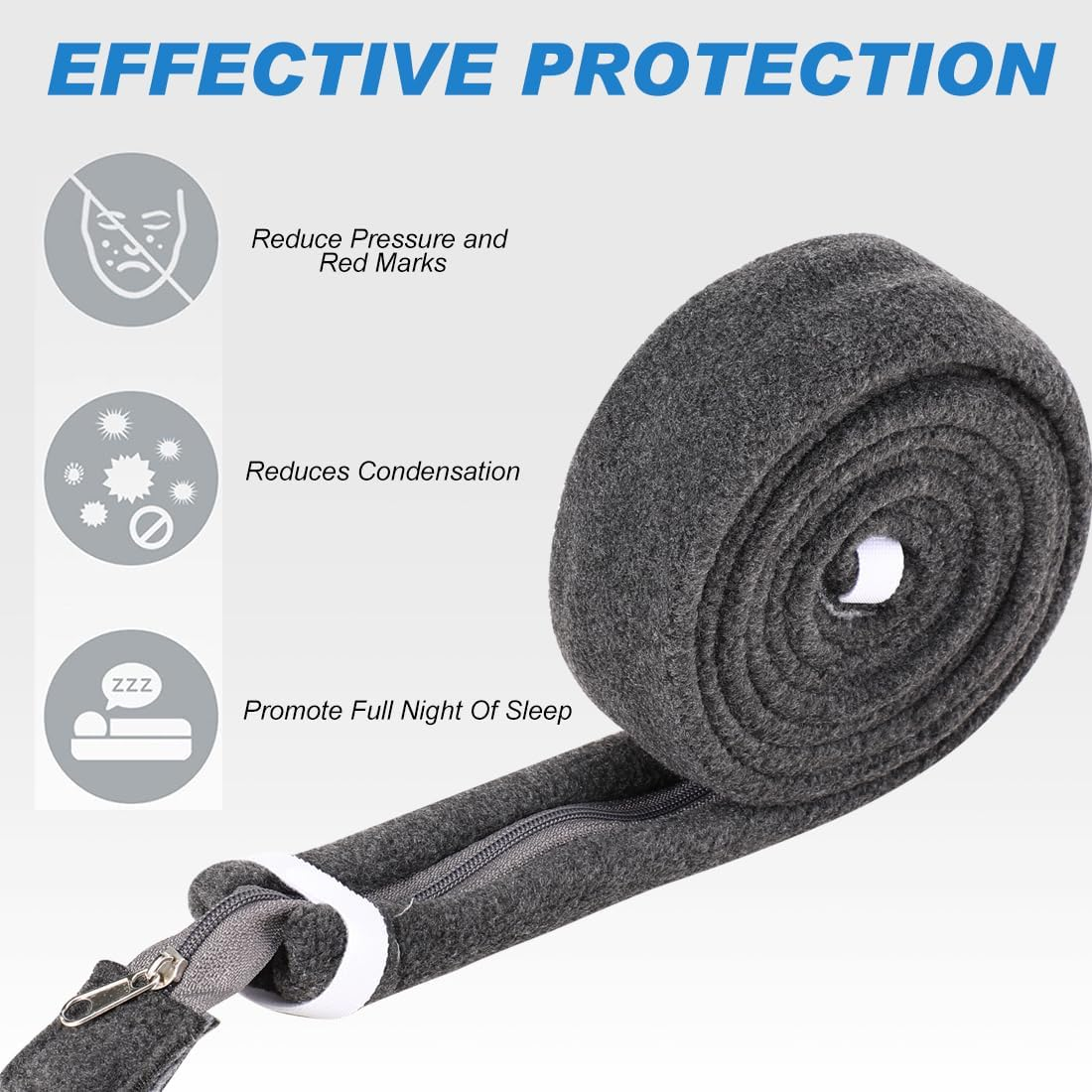 Hose Cover for CPAP Heated Tubing Wrap Slim Tube Cover for CPAP 6Ft Insulator Sleeve Skin Safe Quality No Condensation for Most Tubing Covers image number 2