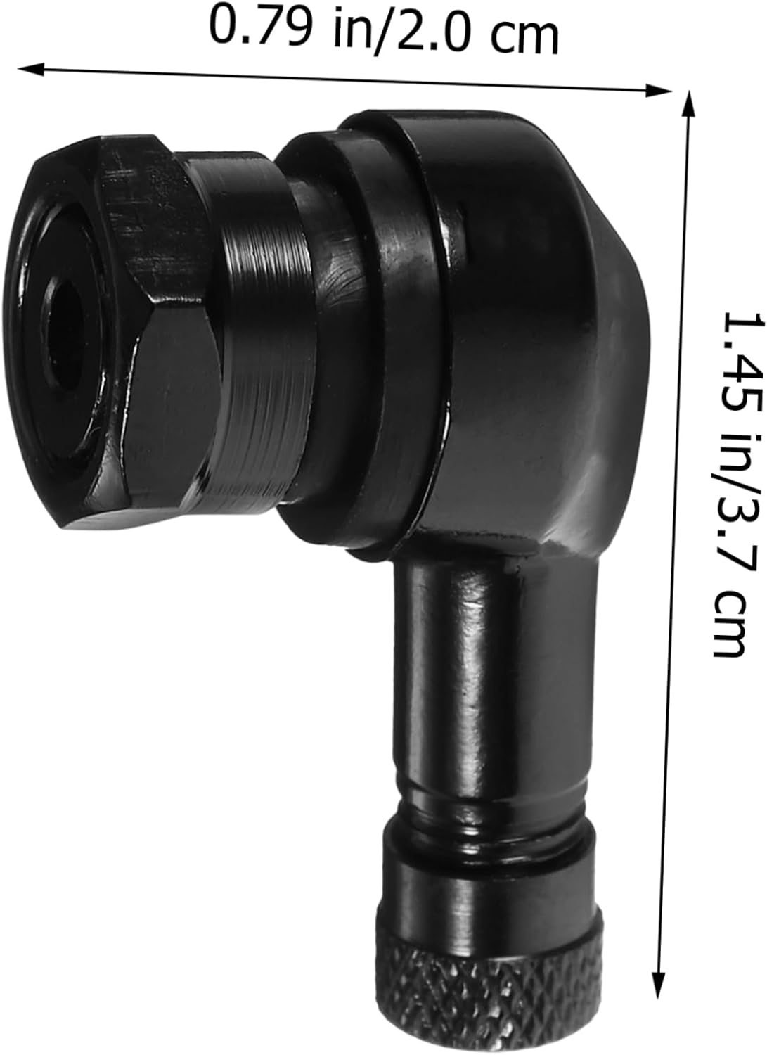 TOPPERFUN 2Pcs 90-Degree 11.3Mm Motorcycle Tire Valve Stem Caps Black Replacement Dirt Caps for Motorbike Tyres Motorcycle Accessories image number 1