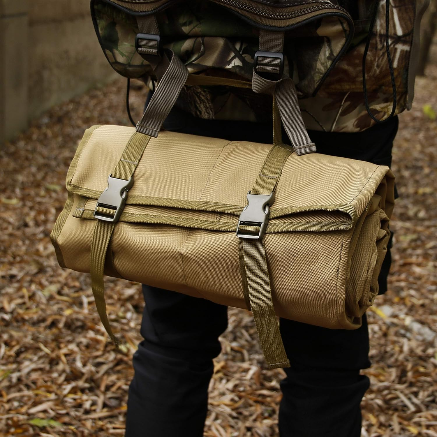 Mydays Tactical Roll up Padded Shooting Mat,Non-Slip Durable Shooting Rest Hunting Accessories,Hunting Mats for Shooters (Khaki, L) image number 3