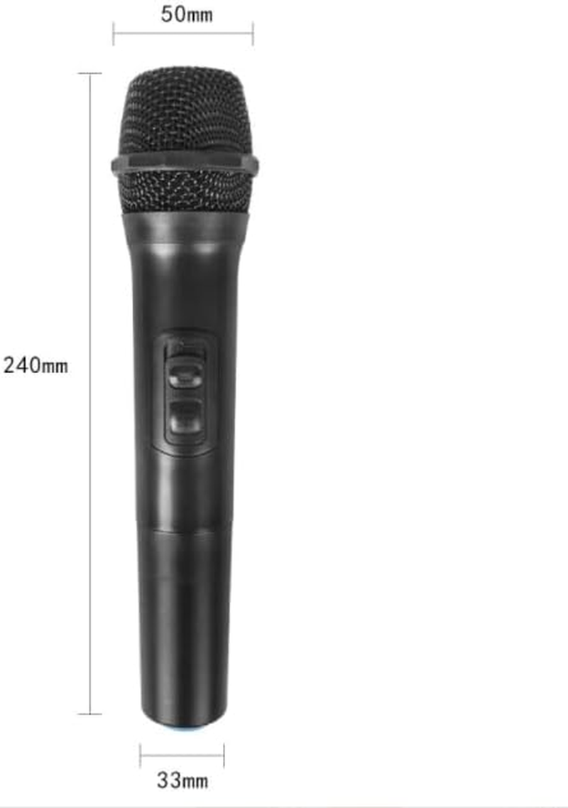 Dual Wireless Microphone, Rechargeable Mic System with Receiver and Anti-Slip Ring, 30-100 Meters Transmission Distance for Karaoke Singing, Public Speech, Wedding, Stage, Outdoor Activity image number 1