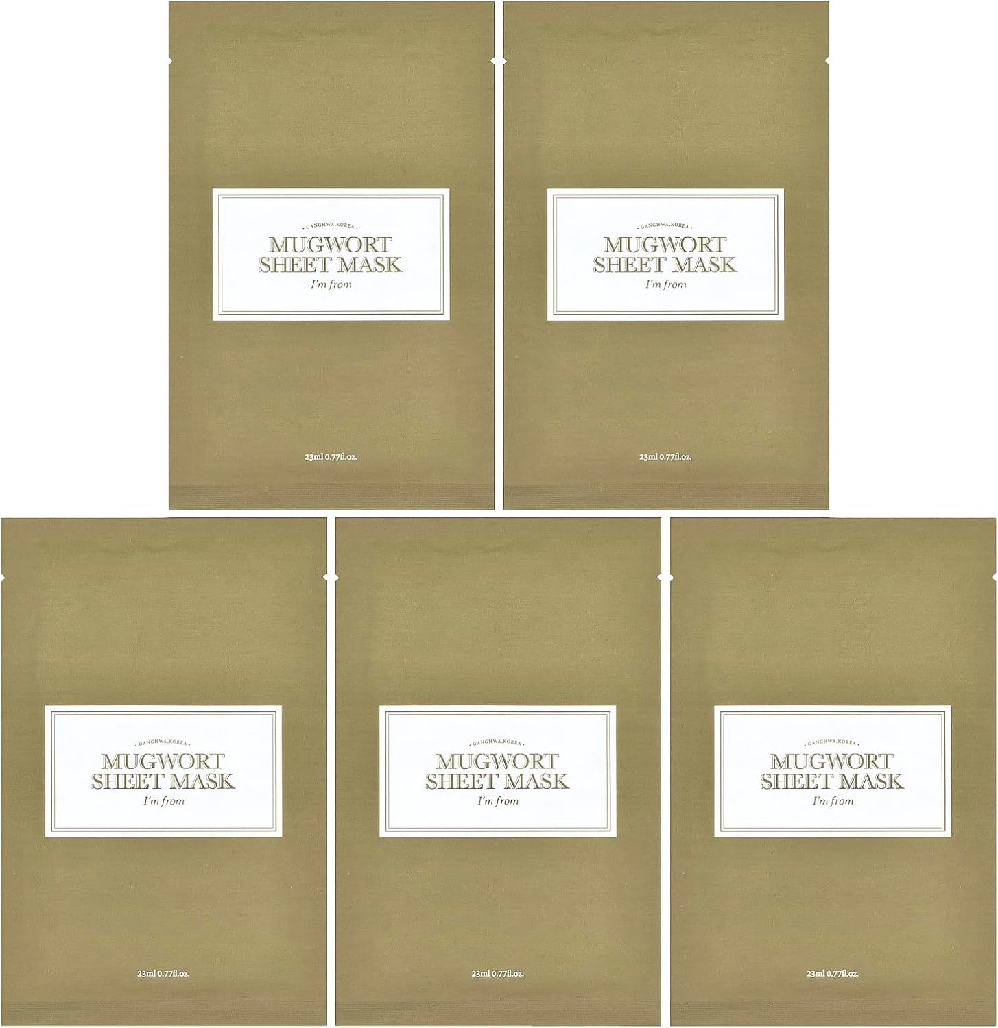 I'M from Mugwort Sheet Mask 23 Ml 5 Each image number 1